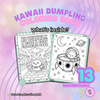 Libro para colorear imprimible. Kawaii Dumplings